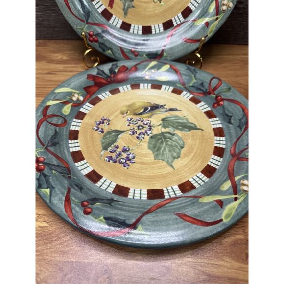 Lenox Winter Greetings Everyday Plates Dinner 10.75" Birds Set Of 2 - Picture 3 of 7